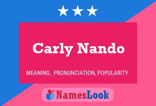 ملصق اسم Carly Nando