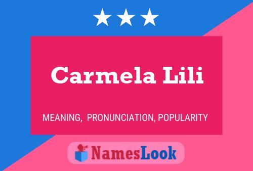 ملصق اسم Carmela Lili