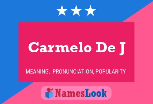 ملصق اسم Carmelo De J