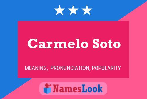 ملصق اسم Carmelo Soto