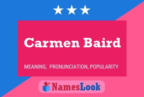 ملصق اسم Carmen Baird