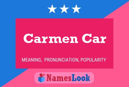 ملصق اسم Carmen Car