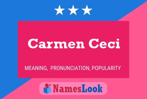 ملصق اسم Carmen Ceci