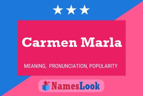 ملصق اسم Carmen Marla