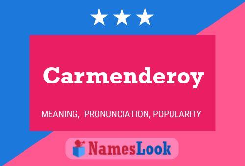 ملصق اسم Carmenderoy