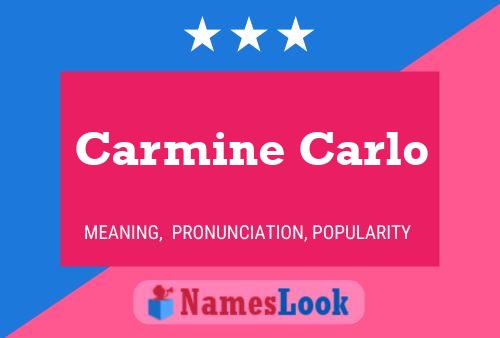 ملصق اسم Carmine Carlo