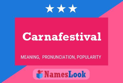 ملصق اسم Carnafestival