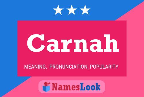 ملصق اسم Carnah