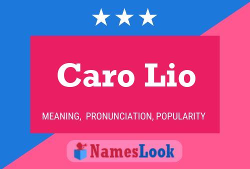 ملصق اسم Caro Lio