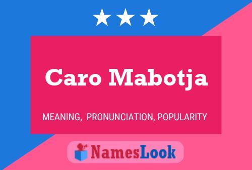 ملصق اسم Caro Mabotja