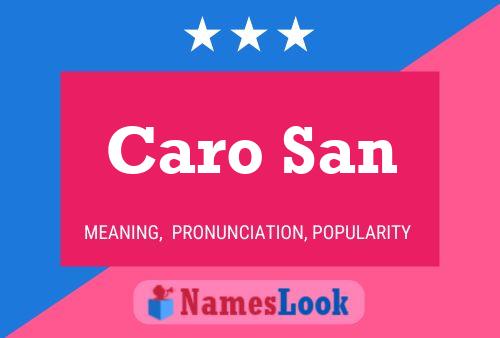 ملصق اسم Caro San