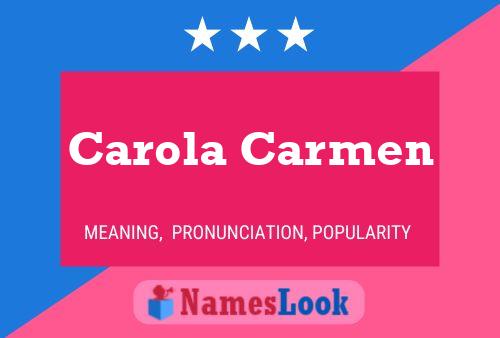 ملصق اسم Carola Carmen