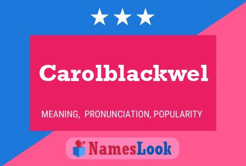 ملصق اسم Carolblackwel