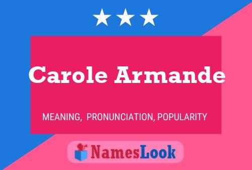 ملصق اسم Carole Armande