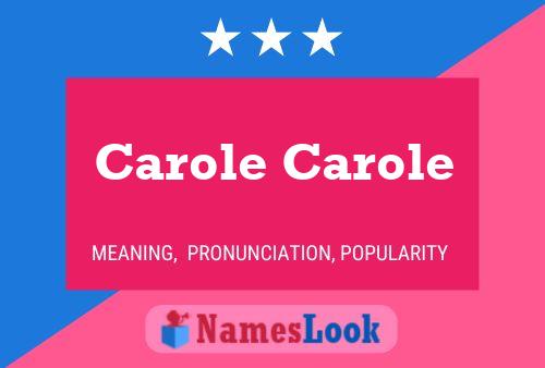 ملصق اسم Carole Carole