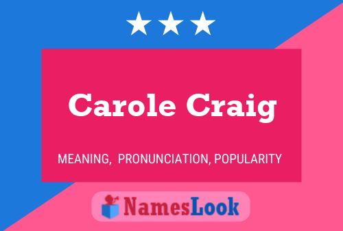 ملصق اسم Carole Craig