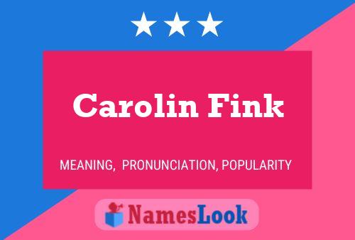 ملصق اسم Carolin Fink