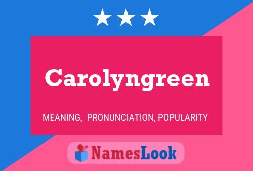 ملصق اسم Carolyngreen