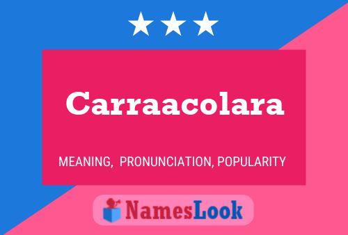 ملصق اسم Carraacolara