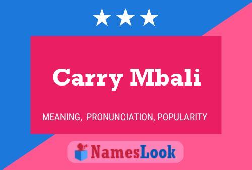 ملصق اسم Carry Mbali