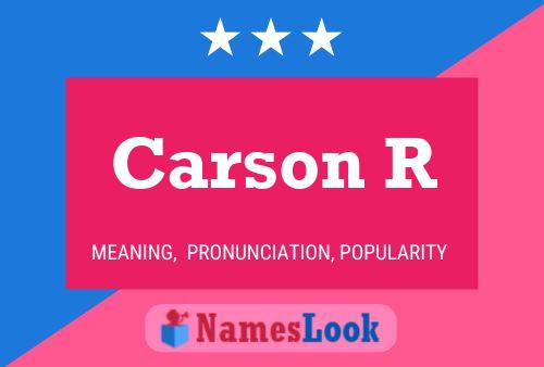 ملصق اسم Carson R