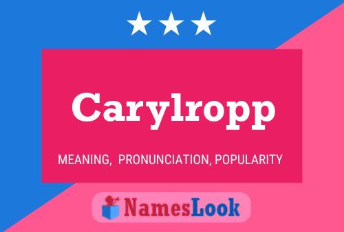 ملصق اسم Carylropp