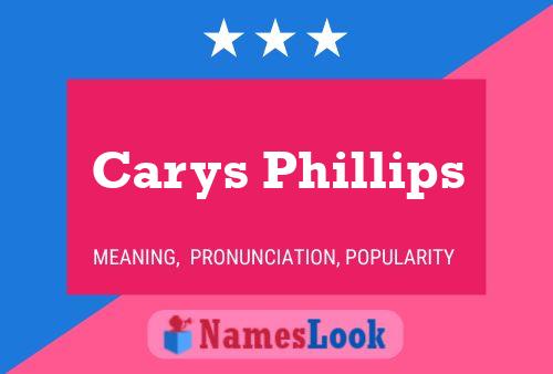 ملصق اسم Carys Phillips