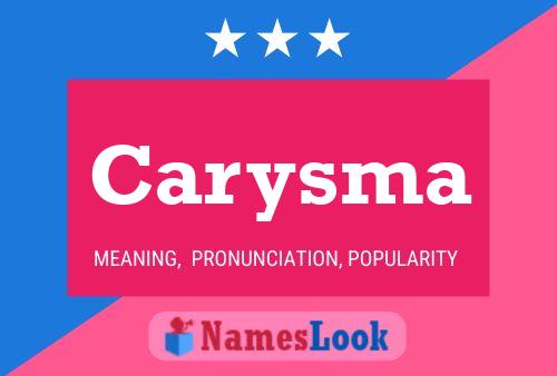 ملصق اسم Carysma