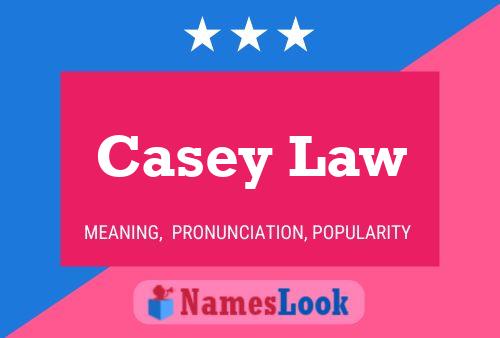 ملصق اسم Casey Law