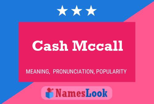 ملصق اسم Cash Mccall