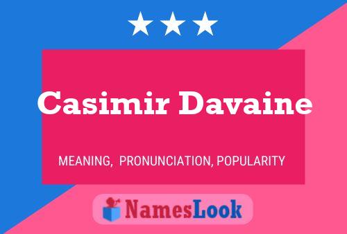 ملصق اسم Casimir Davaine