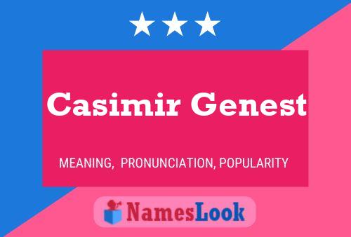 ملصق اسم Casimir Genest