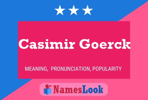 ملصق اسم Casimir Goerck