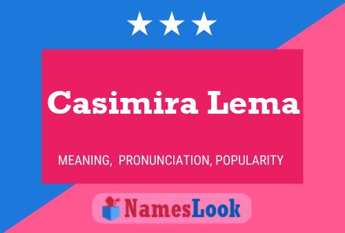 ملصق اسم Casimira Lema