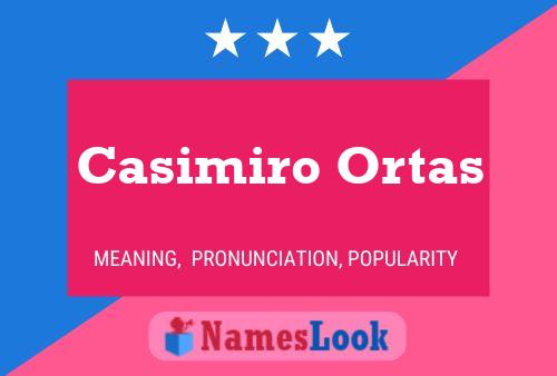 ملصق اسم Casimiro Ortas