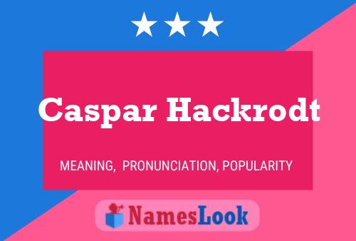 ملصق اسم Caspar Hackrodt