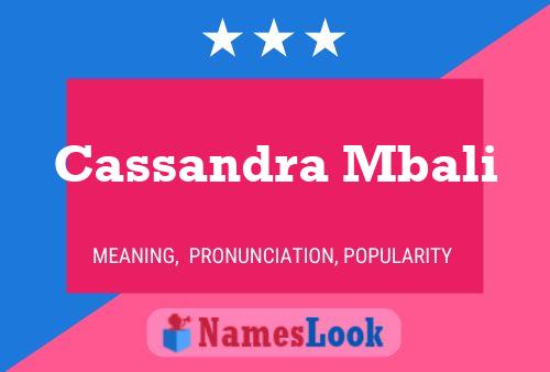 ملصق اسم Cassandra Mbali