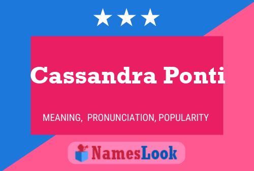 ملصق اسم Cassandra Ponti