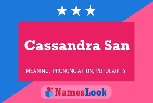 ملصق اسم Cassandra San