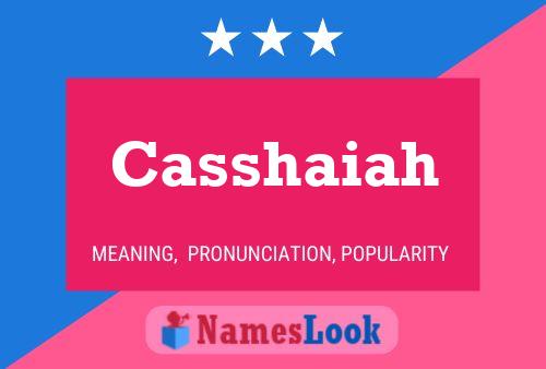 ملصق اسم Casshaiah