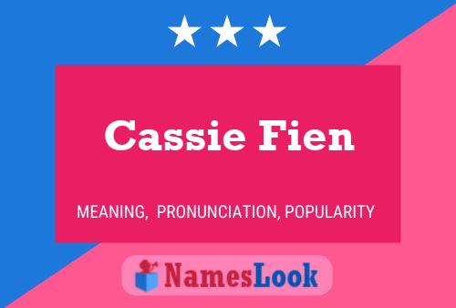 ملصق اسم Cassie Fien