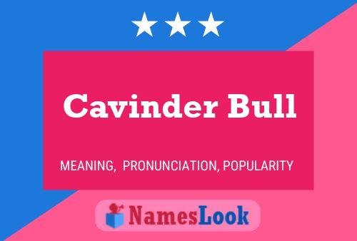 ملصق اسم Cavinder Bull