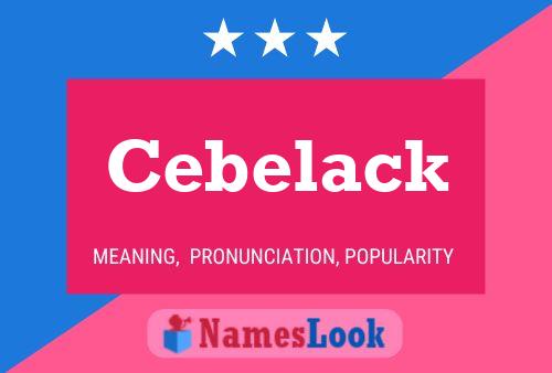 ملصق اسم Cebelack