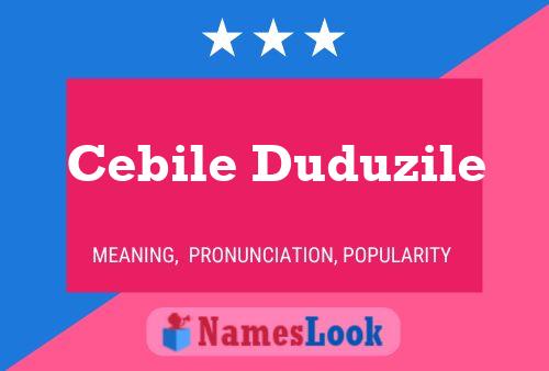 ملصق اسم Cebile Duduzile