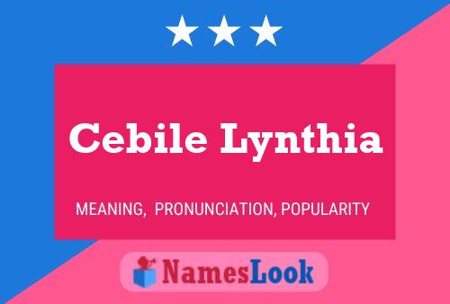 ملصق اسم Cebile Lynthia