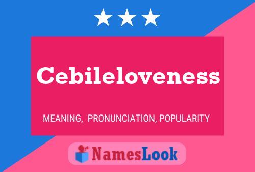 ملصق اسم Cebileloveness