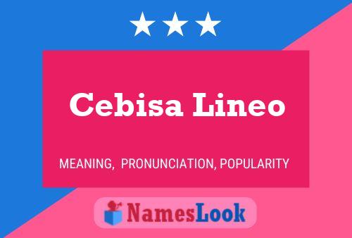 ملصق اسم Cebisa Lineo