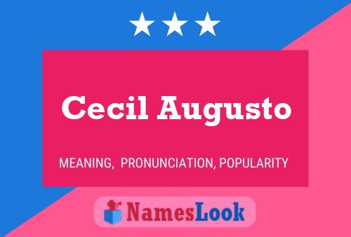 ملصق اسم Cecil Augusto