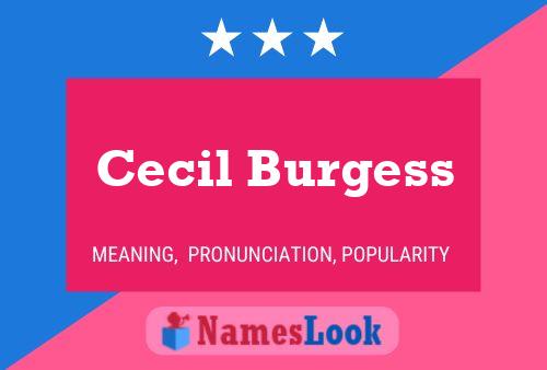 ملصق اسم Cecil Burgess