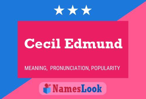 ملصق اسم Cecil Edmund